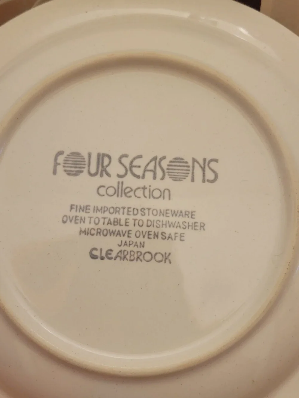 Four Seasons Collection White & Brown Salad Plates (Set of 2)-1970s-NEW